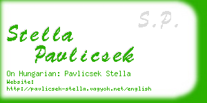 stella pavlicsek business card